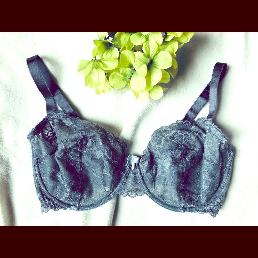 Lace unlined Apt 9 bra, grey size 36 DDD